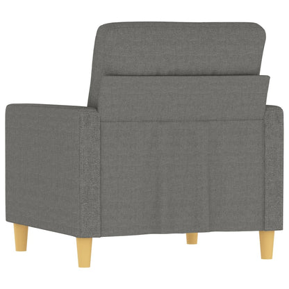 Křeslo Tmavě Šedé Textil