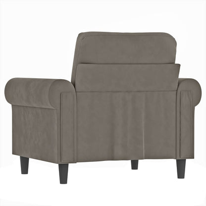 Křeslo Světle Šedé Samet