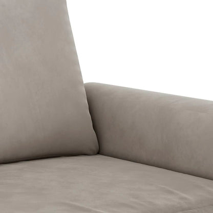 Křeslo Světle Šedé Samet