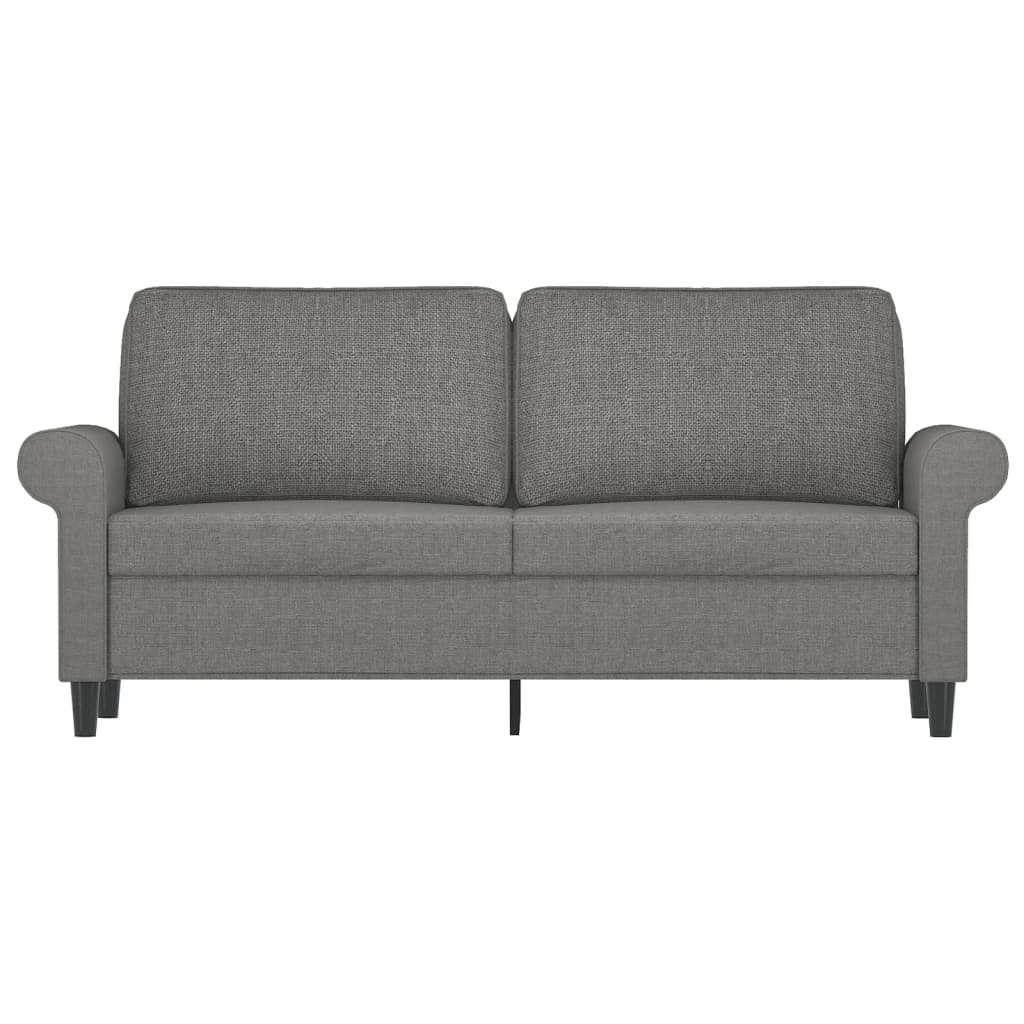 2Místná Pohovka Tmavě Šedá 140 Cm Textil