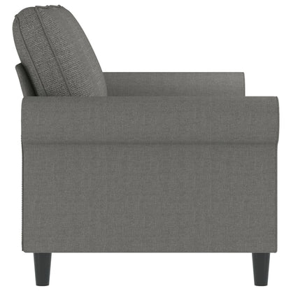 2Místná Pohovka Tmavě Šedá 140 Cm Textil