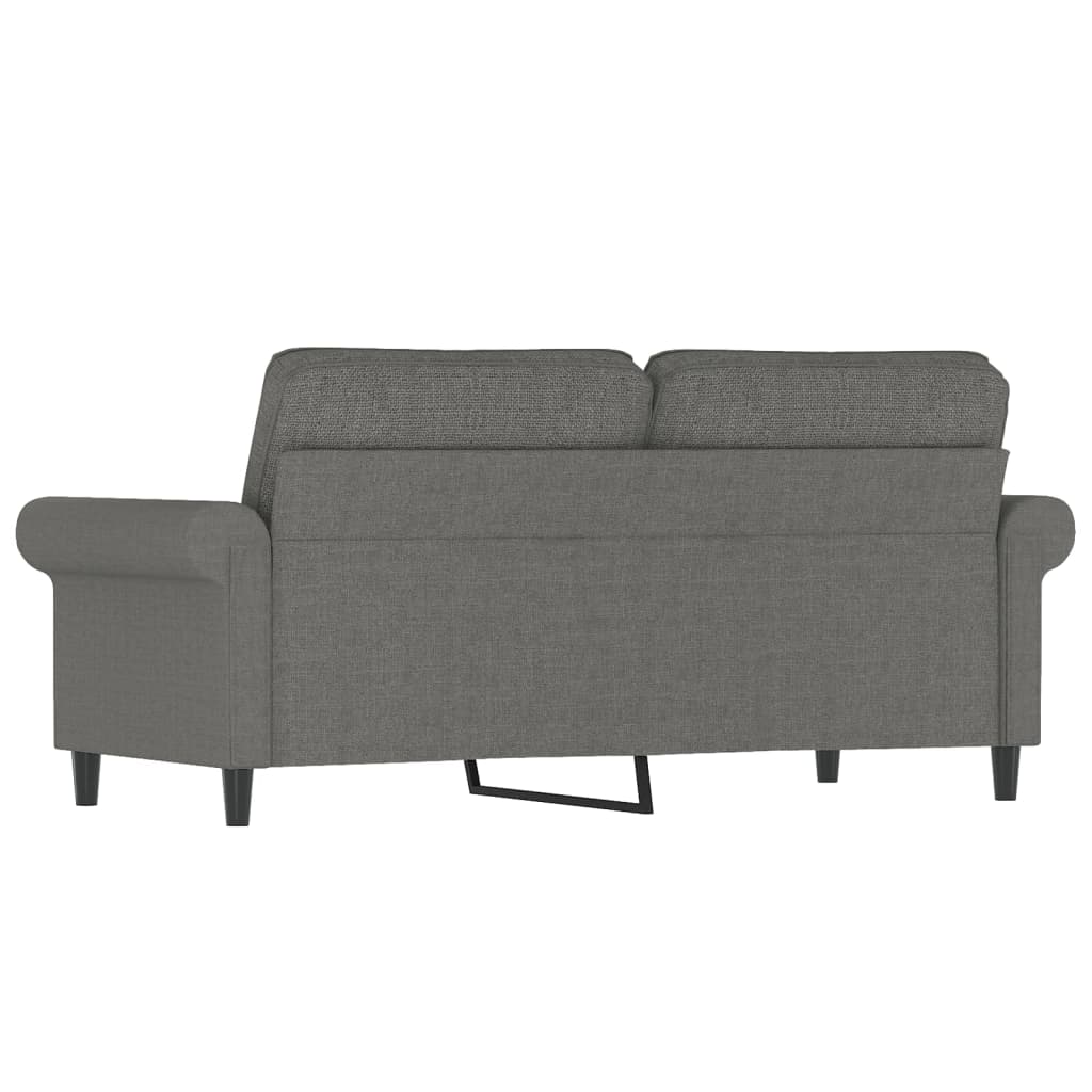 2Místná Pohovka Tmavě Šedá 140 Cm Textil