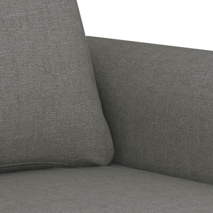 2Místná Pohovka Tmavě Šedá 140 Cm Textil