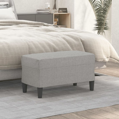 Lavice Světle Šedá 70 X 35 X 41 Cm Textil