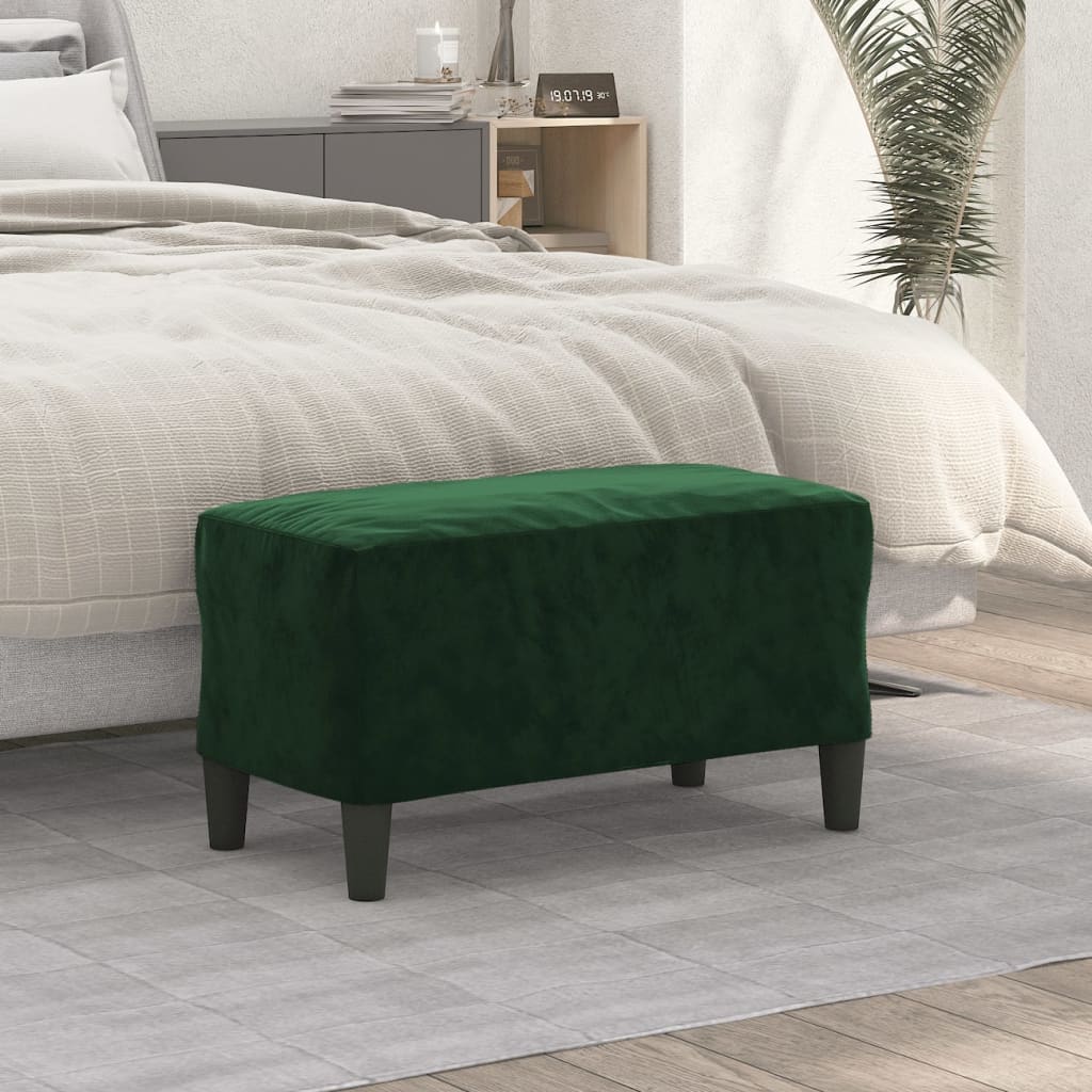 Lavice Tmavě Zelená 70X35X41 Cm Samet