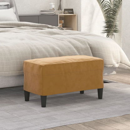 Lavice Hnědá 70 X 35 X 41 Cm Samet