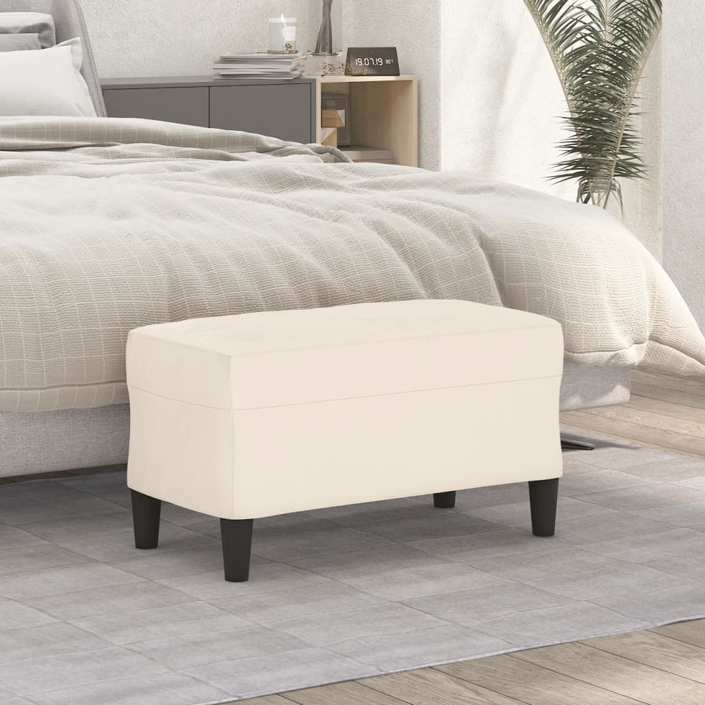 Lavice Krémová 70 X 35 X 41 Cm Samet
