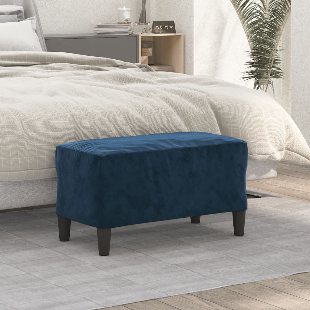 Lavice Modrá 70 X 35 X 41 Cm Samet