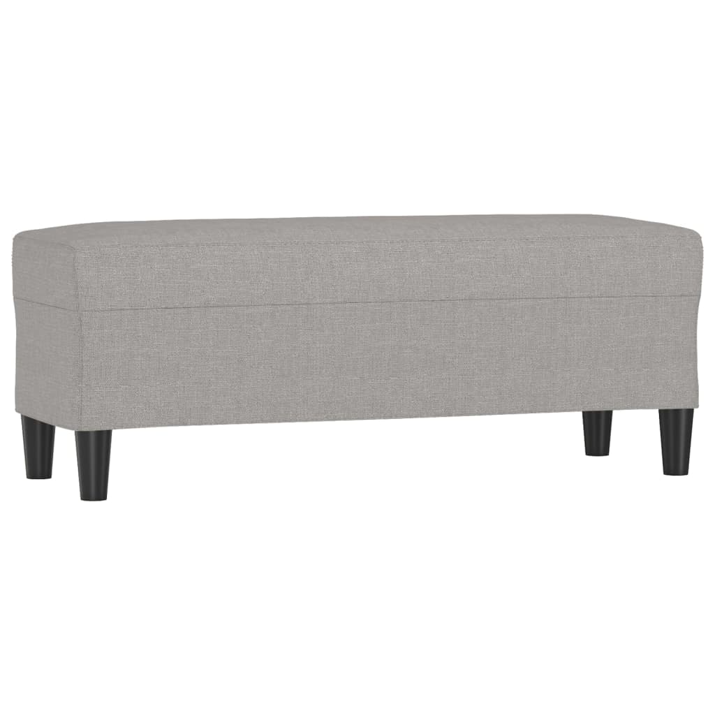 Lavice Světle Šedá 100 X 35 X 41 Cm Textil
