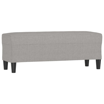 Lavice Světle Šedá 100 X 35 X 41 Cm Textil