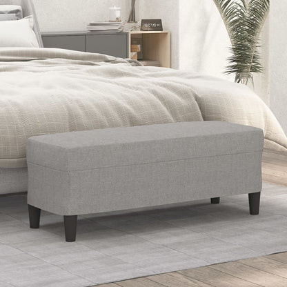 Lavice Světle Šedá 100 X 35 X 41 Cm Textil