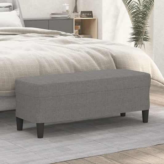 Lavice Tmavě Šedá 100 X 35 X 41 Cm Textil