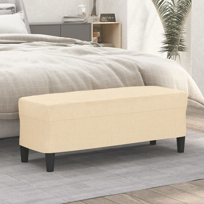 Lavice Krémová 100 X 35 X 41 Cm Textil