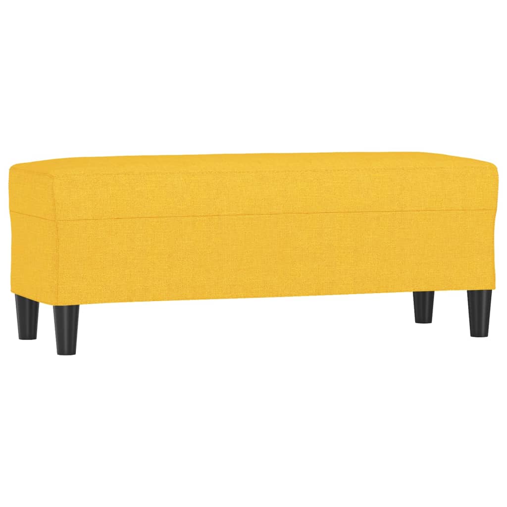 Lavice Světle Žlutá 100 X 35 X 41 Cm Textil
