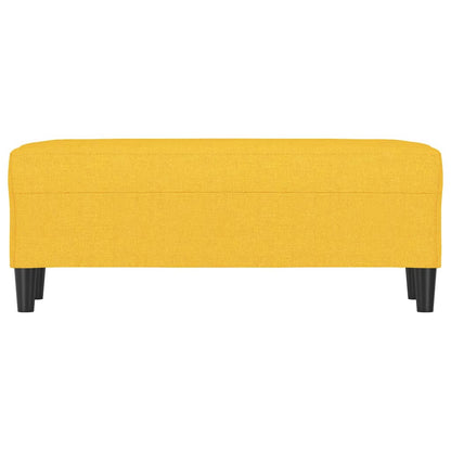 Lavice Světle Žlutá 100 X 35 X 41 Cm Textil
