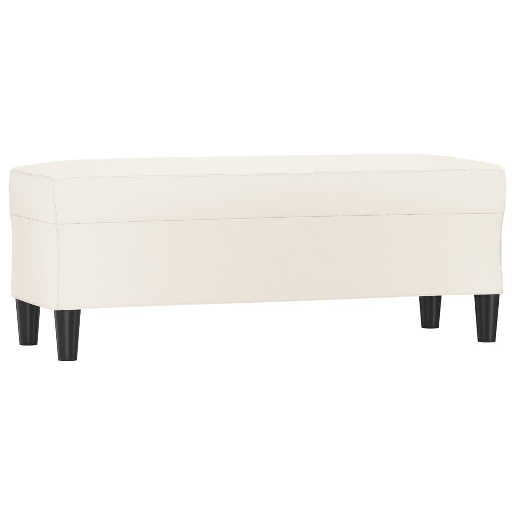 Lavice Krémová 100X35X41 Cm Umělá Kůže