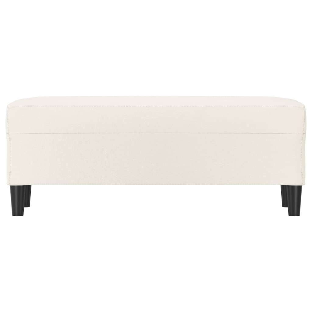 Lavice Krémová 100X35X41 Cm Umělá Kůže