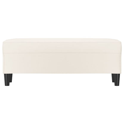 Lavice Krémová 100X35X41 Cm Umělá Kůže