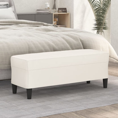 Lavice Krémová 100X35X41 Cm Umělá Kůže