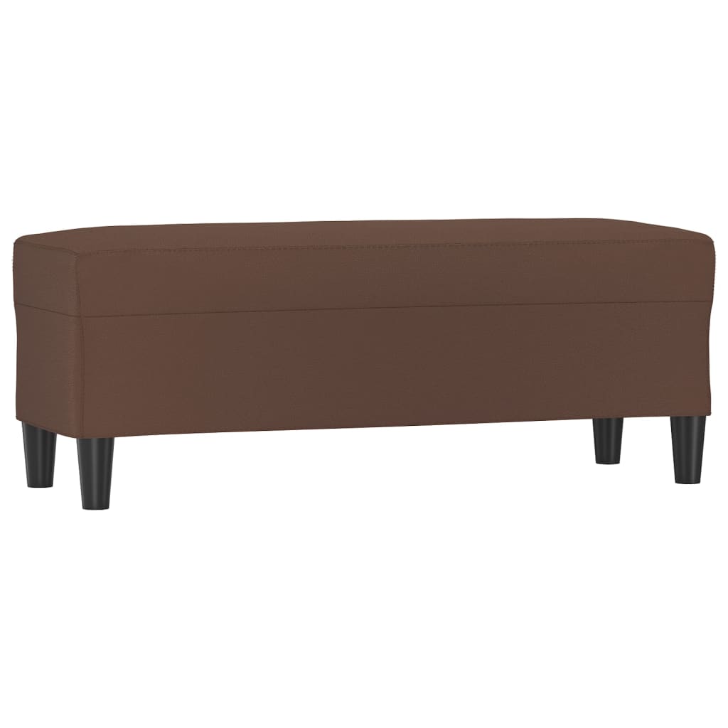 Lavice Hnědá 100X35X41 Cm Umělá Kůže