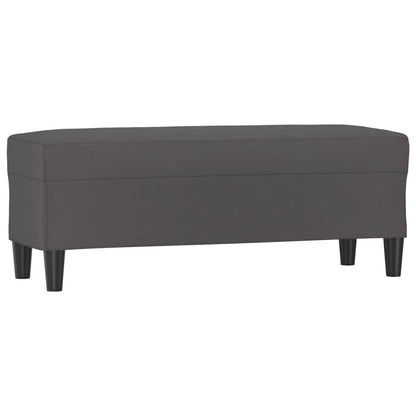 Lavice Šedá 100X35X41 Cm Umělá Kůže