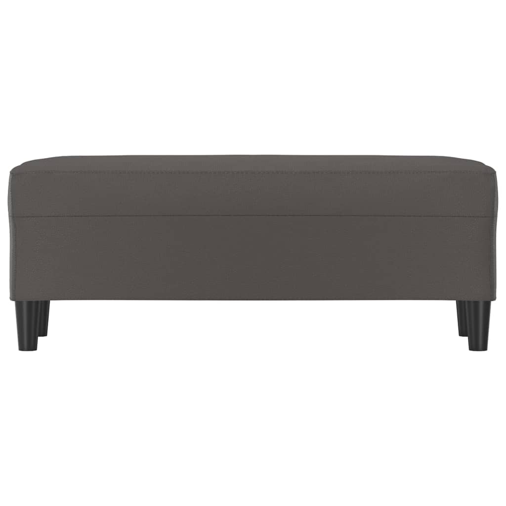Lavice Šedá 100X35X41 Cm Umělá Kůže