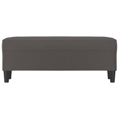 Lavice Šedá 100X35X41 Cm Umělá Kůže