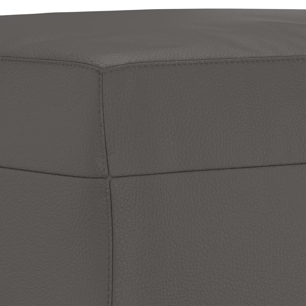 Lavice Šedá 100X35X41 Cm Umělá Kůže