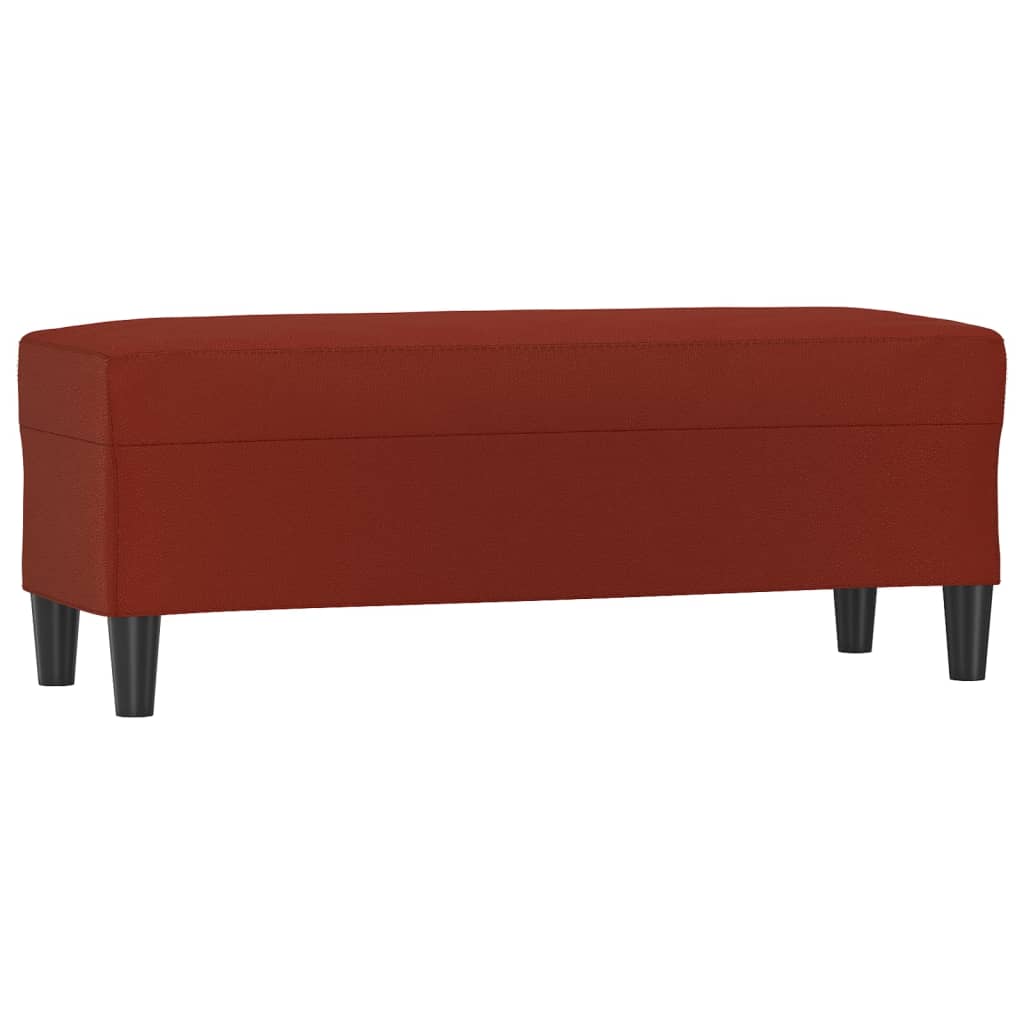 Lavice Vínová 100X35X41 Cm Umělá Kůže