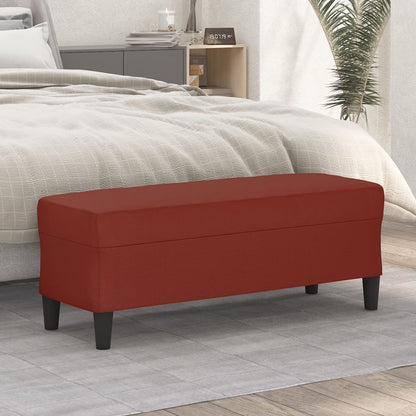 Lavice Vínová 100X35X41 Cm Umělá Kůže