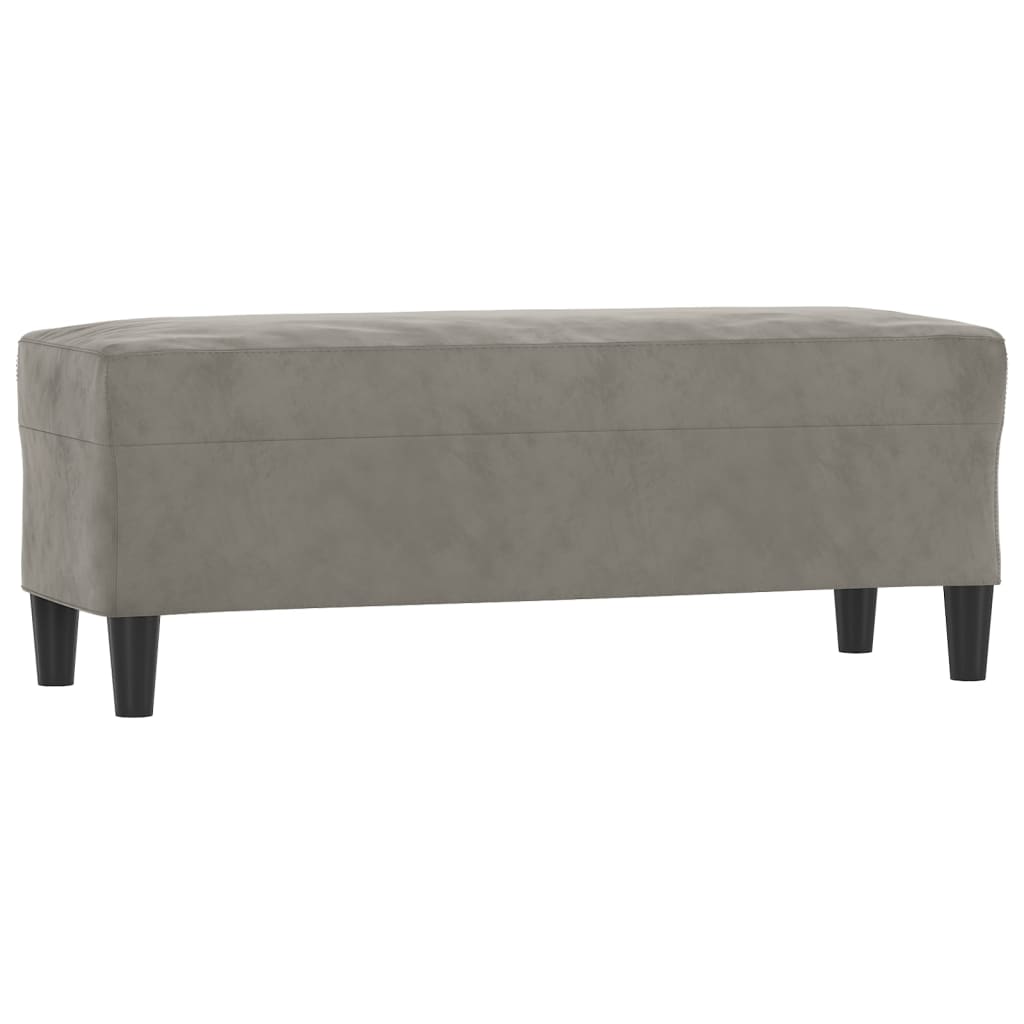 Lavice Světle Šedá 100 X 35 X 41 Cm Samet