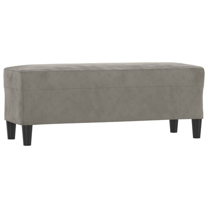 Lavice Světle Šedá 100 X 35 X 41 Cm Samet
