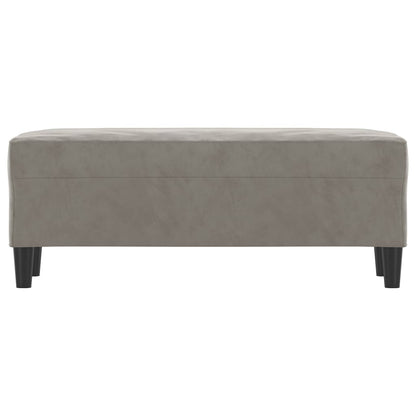 Lavice Světle Šedá 100 X 35 X 41 Cm Samet