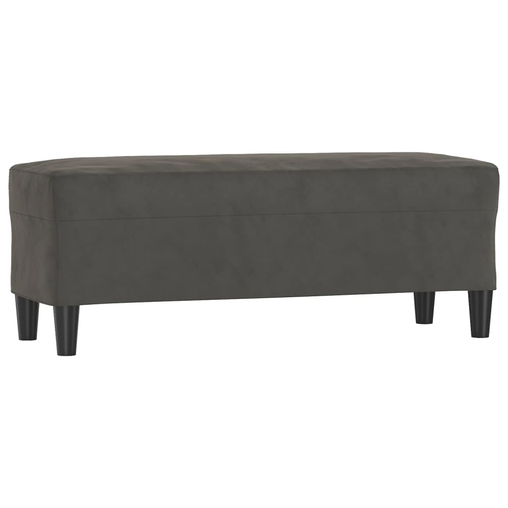 Lavice Tmavě Šedá 100 X 35 X 41 Cm Samet