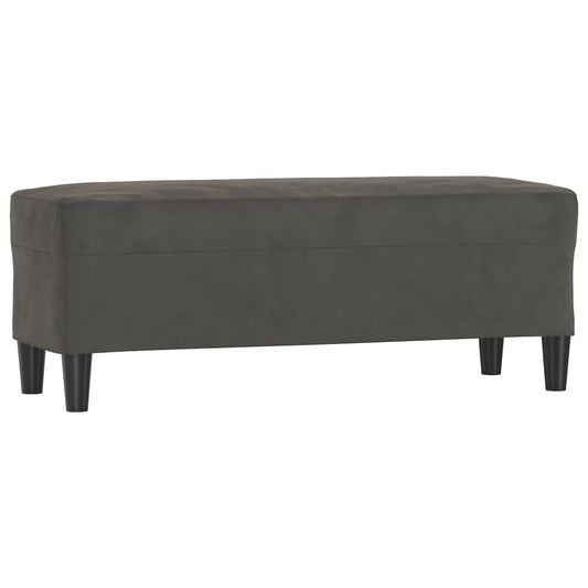 Lavice Tmavě Šedá 100 X 35 X 41 Cm Samet