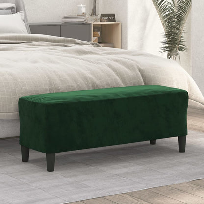 Lavice Tmavě Zelená 100X35X41 Cm Samet
