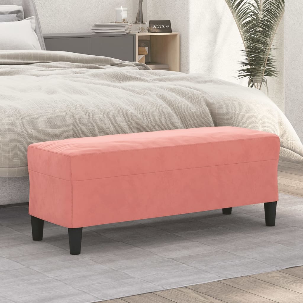 Lavice Růžová 100 X 35 X 41 Cm Samet