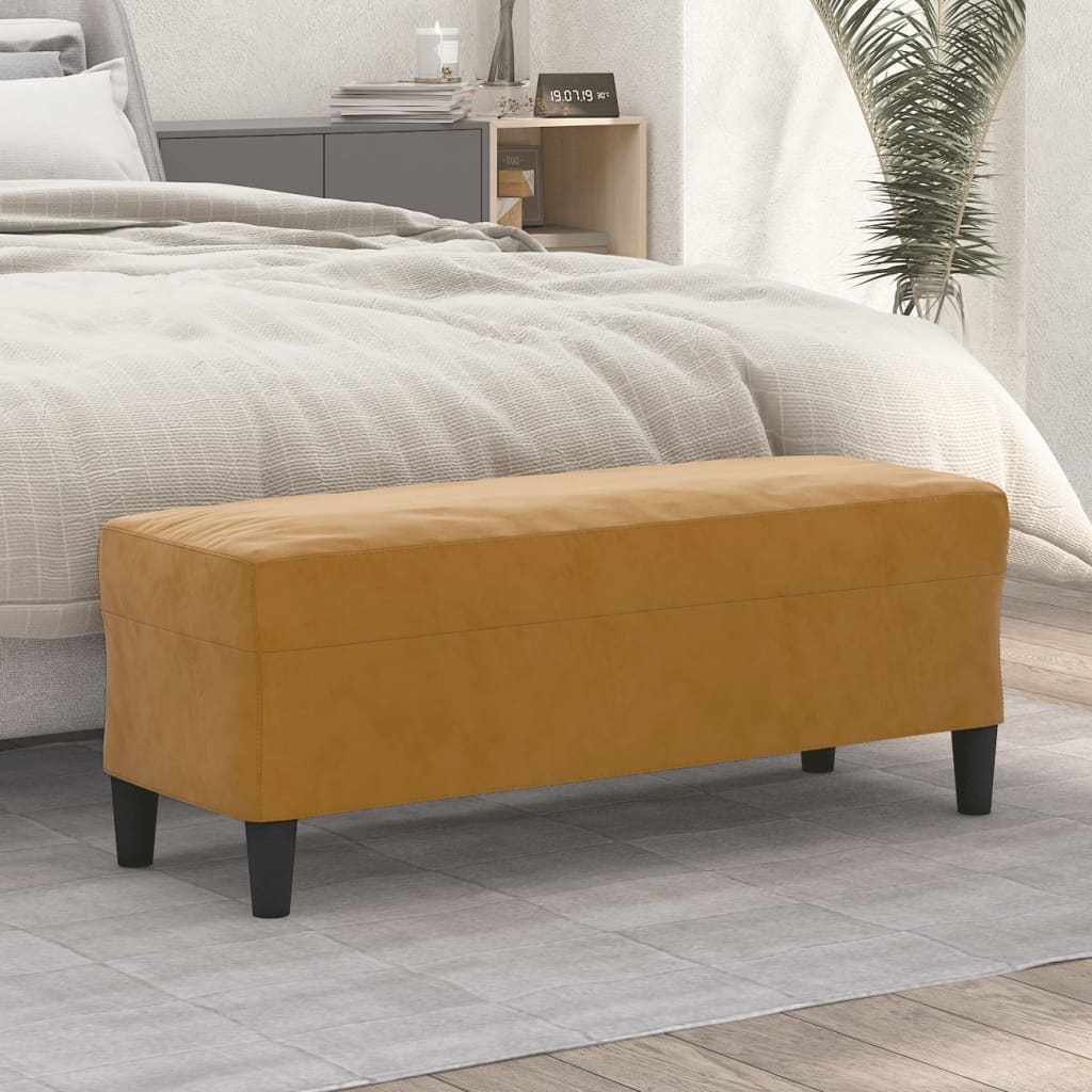 Lavice Hnědá 100 X 35 X 41 Cm Samet