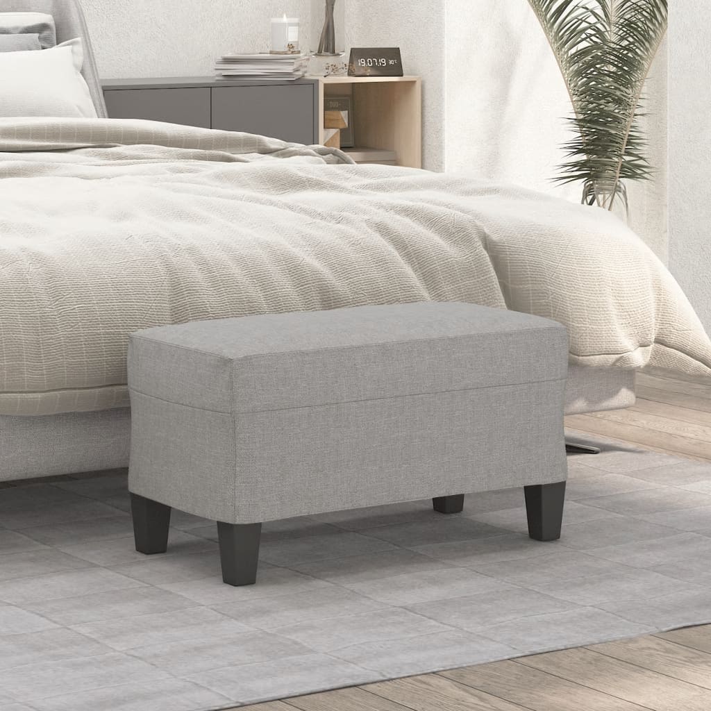 Lavice Světle Šedá 70 X 35 X 41 Cm Textil