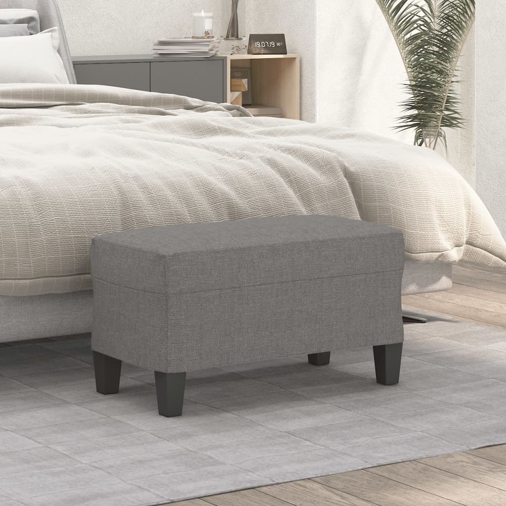 Lavice Tmavě Šedá 70X35X41 Cm Textil