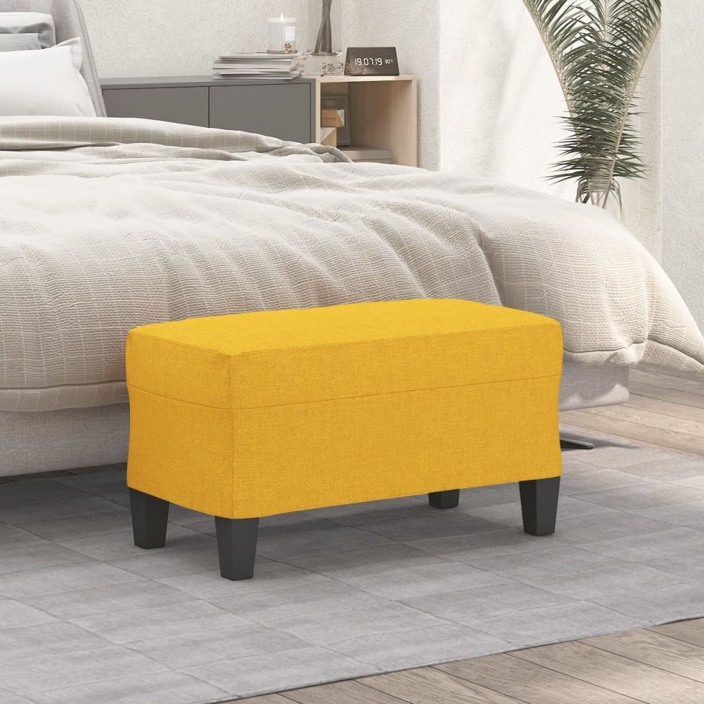 Lavice Světle Žlutá 70X35X41 Cm Textil