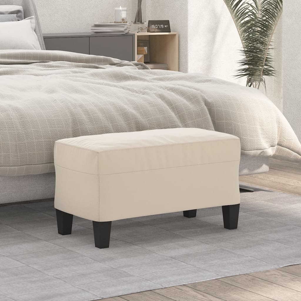 Lavice Krémová 70 X 35 X 41 Cm Tkanina Z Mikrovlákna
