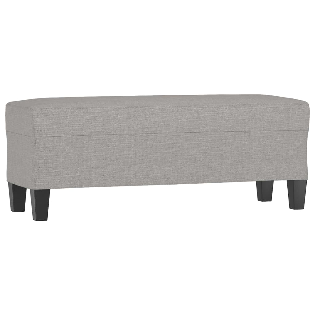 Lavice Světle Šedá 100 X 35 X 41 Cm Textil