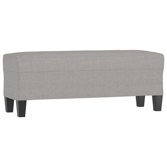 Lavice Světle Šedá 100 X 35 X 41 Cm Textil