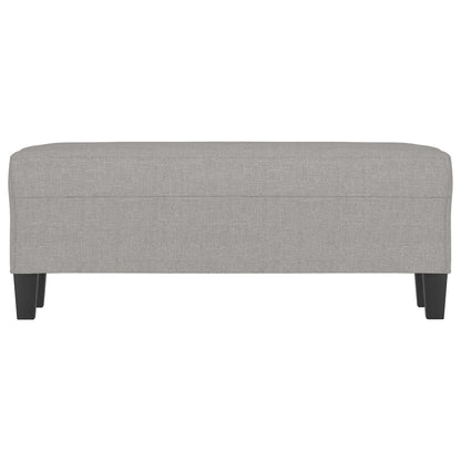 Lavice Světle Šedá 100 X 35 X 41 Cm Textil