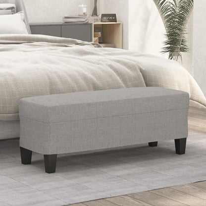 Lavice Světle Šedá 100 X 35 X 41 Cm Textil