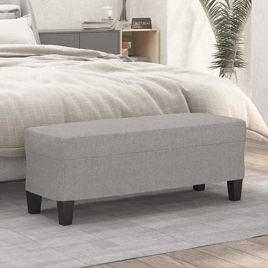 Lavice Světle Šedá 100 X 35 X 41 Cm Textil