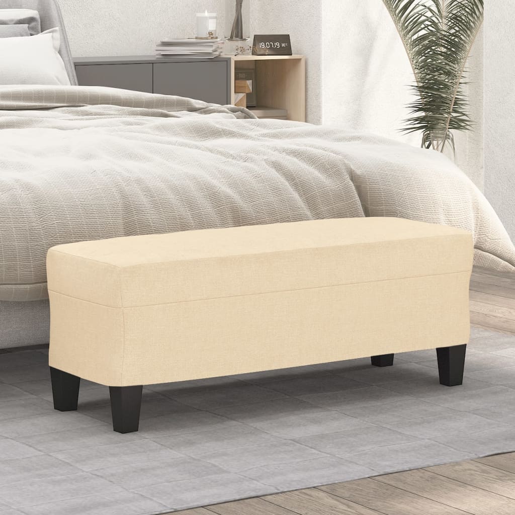 Lavice Krémová 100 X 35 X 41 Cm Textil