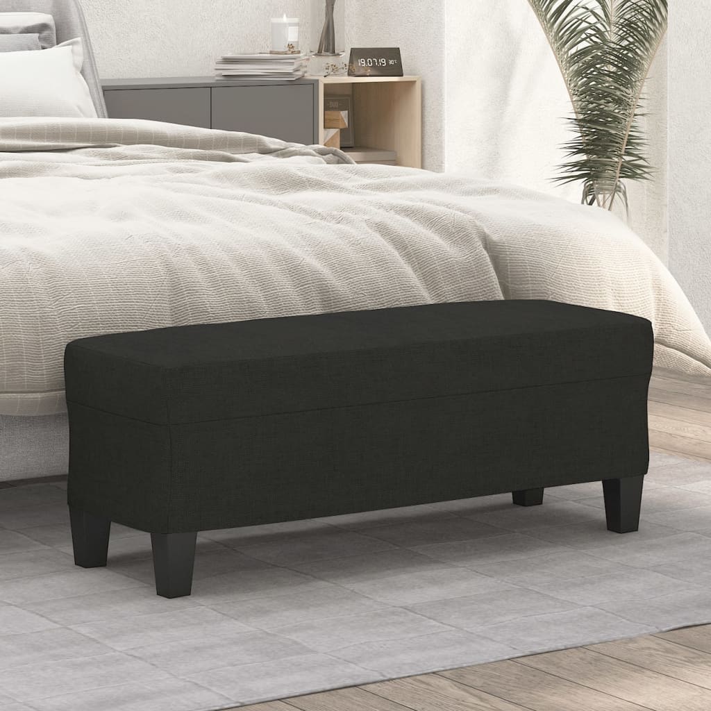 Lavice Černá 100 X 35 X 41 Cm Textil