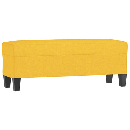 Lavice Světle Žlutá 100 X 35 X 41 Cm Textil